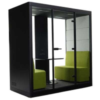 Calma 6 Person Pro Meeting Pod in black