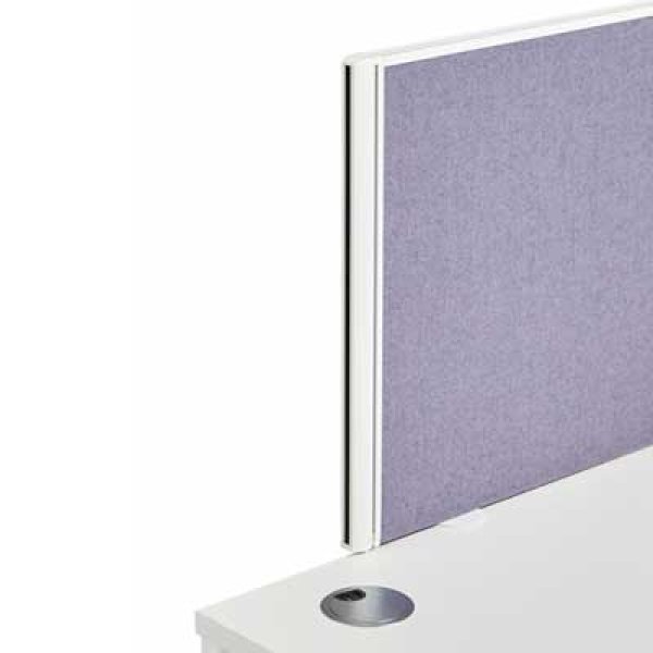 480mm High Straight Top Desk Mounted Aluminium Frame Part Glazed Office ...