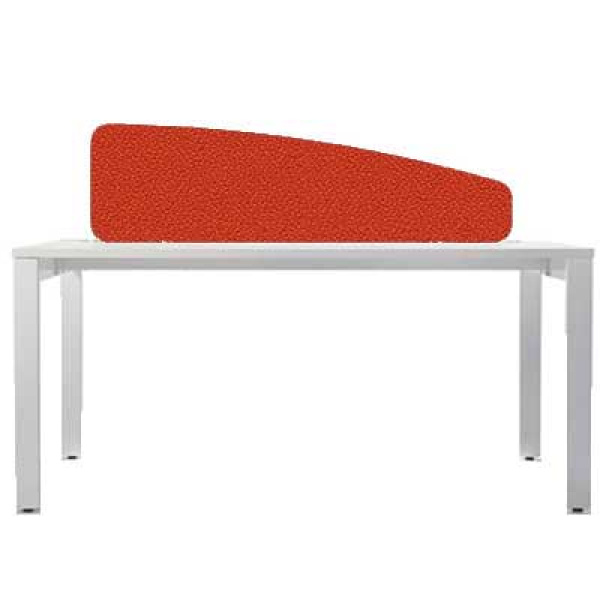 380mm High Curved Top Desk Mounted Acoustic Office Screen