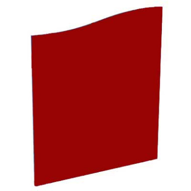 Jump Freestanding Wave Top Office Screen in Red