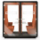 Hush Twin Work Pods Black Carcass Orange Fabric front view HUS-BX019