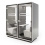 Hush Twin Work Pods White Carcass Grey and Cream Fabric right view HUS-BX019