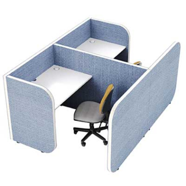 Studi 2 Person Low Side by Side Office Work Hub Booth STU023