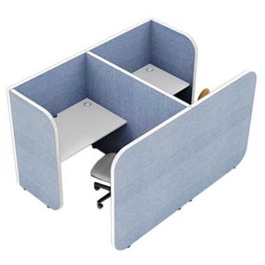 Studi 2 Person High Side by Side Office Work Hub Booth STU026