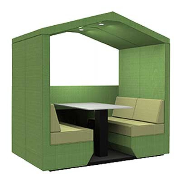 Bea 4 Person Meeting Booth with Half Wall