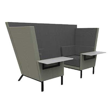 Georgia 2 seat den with 2 tables - GEO-2SDW2T
