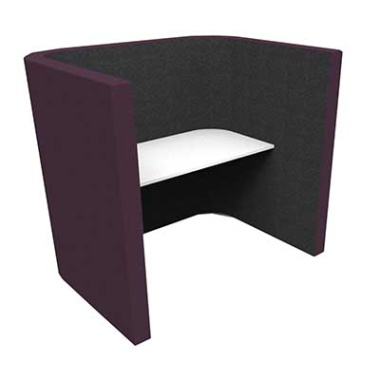 Dennis Single Person Work Booth With Desk - DEN-PD