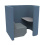 Dennis Single Person Work Booth With Seat Left - DEN-WSL