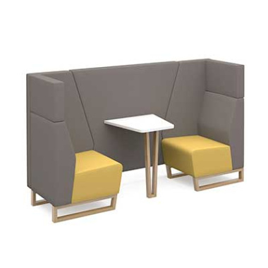 Encore2 Two Seater Open Meeting Pod with Wooden Frame - ENCOP-POD02-WF