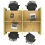 Dainty  4 Person Back to Back Work Corral 1400h DA2-14DS overhead view