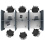 Dainty 6 Person Back to Back Work Corral 1600h-DA3-16DS overhead view