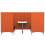 Element 4 Seat High Back Booth with Table EM2-B front view