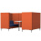 Element 4 Seat High Back Booth with Table EM2-B left view