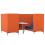 Element 4 Seat High Back Booth with Table EM2-B right view