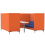 Element 6 Seat High Back Booth with Table EM3-B right view