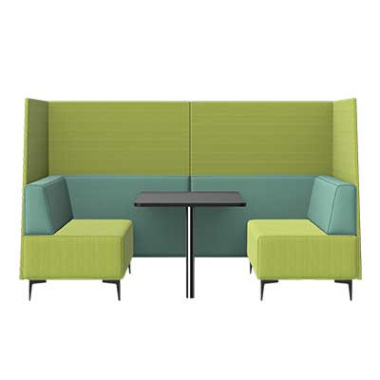 Oban Social 4 Seat High Back Open End Booth Table OB-SL-C8 front view