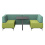 Oban Social 4 Seat Low Back Booth with Table OB-SL-C5 front view