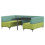 Oban Social 4 Seat Low Back Booth with Table OB-SL-C5 left view