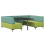 Oban Social 4 Seat Low Back Booth with Table OB-SL-C5 right view