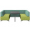 Oban Social 6 Seat Low Back Booth with Table OB-SL-C6 front view