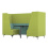 Oban Social 2 Seat High Back Enclosed Booth with Table OB-SL-C10 left view