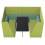 Oban Social 4 Seat High Back Enclosed Booth with Table OB-SL-C11 top view