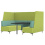 Oban Social 4 Seat High Back Open End Booth Table OB-SL-C8 left view
