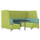 Oban Social 4 Seat High Back Open End Booth Table OB-SL-C8 right view