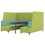 Oban Social 6 Seat High Back Open End Booth Table OB-SL-C9 left view