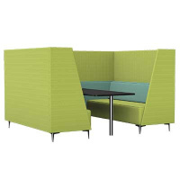 Oban Social 6 Seat High Back Enclosed Booth with Table OB-SL-C12 right view