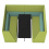 Oban Social 6 Seat High Back Enclosed Booth with Table OB-SL-C12 top view