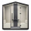2 Person Treehouse Meeting Booth with 2 Sofas Upholstered External Panels - THS2SFG1 front view