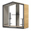 2 Person Treehouse Meeting Booth 2 Bar Stools Wooden External Panels and Glass Sides THS2SG2W