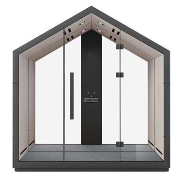 4 Person Treehouse Booth no seat upholstered external panels glass front and back TH4EG2
