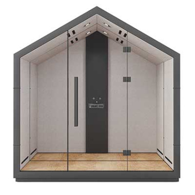 4 Person Closed Treehouse no seat upholstered external panels glass front TH4EG1