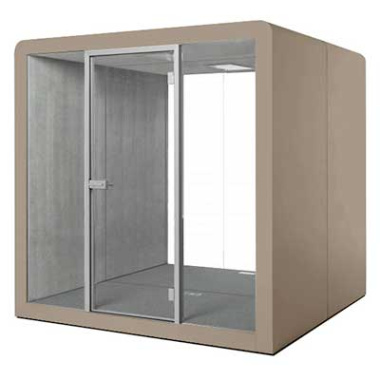 Silen 4 Person Office Meeting Pod in Oak Veneer - S4