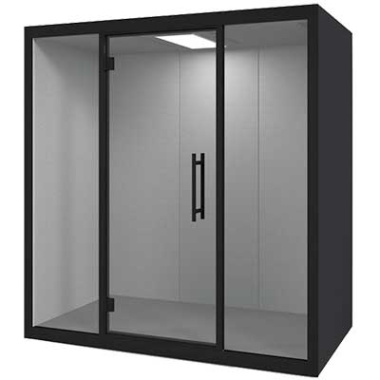 Chatbox Duo 2 Person Meting Booth with Black Exterior CBX2-K