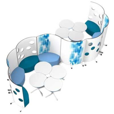 Roam 8 Screens Curved Mobile Meeting Pod - ROA003