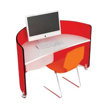 Muse Curved 1 Person Low Back Study Booth - MUS001