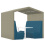 Anex 6 Person Open Work Booth with Apex Roof