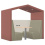 Anex 4 Person Part Open Work Booth with Apex Roof