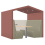 Anex 6 Person Part Open Work Booth with Apex Roof