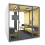 HushFree Large Meeting Pod with Yellow interior right view