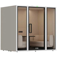Kozee 2-4 Person Meeting Pod with Rear Glass